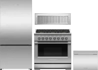 4 Piece Package Includes Refrigerator, Range, Hood And Dishwasher